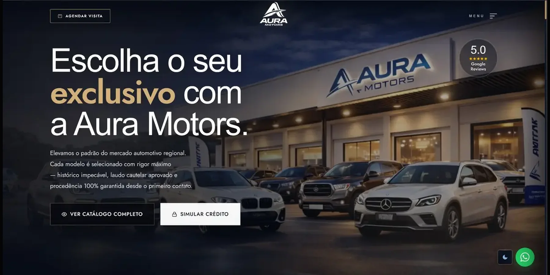 Aura Motors — premium website for a high-end dealership